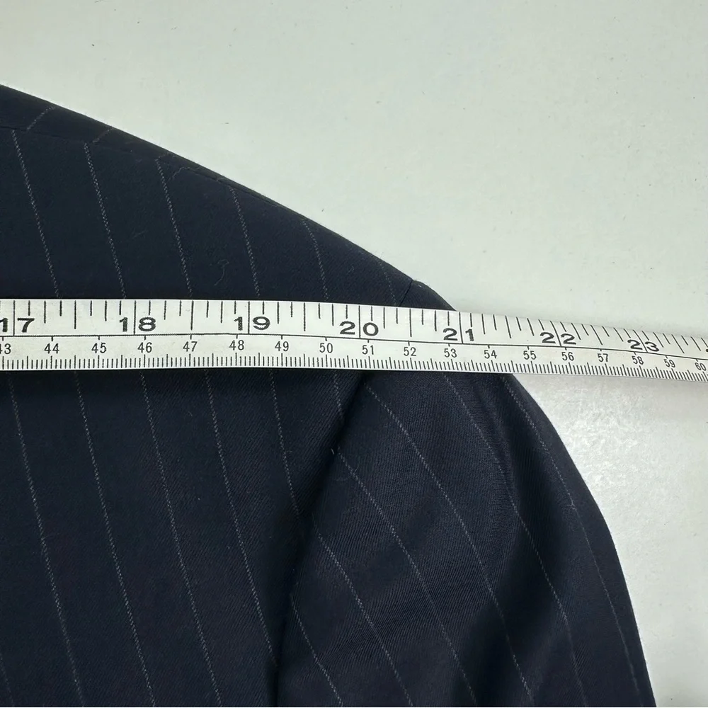 Hart Schaffer Marx Wool Men's Navy Pinstripe Blazer